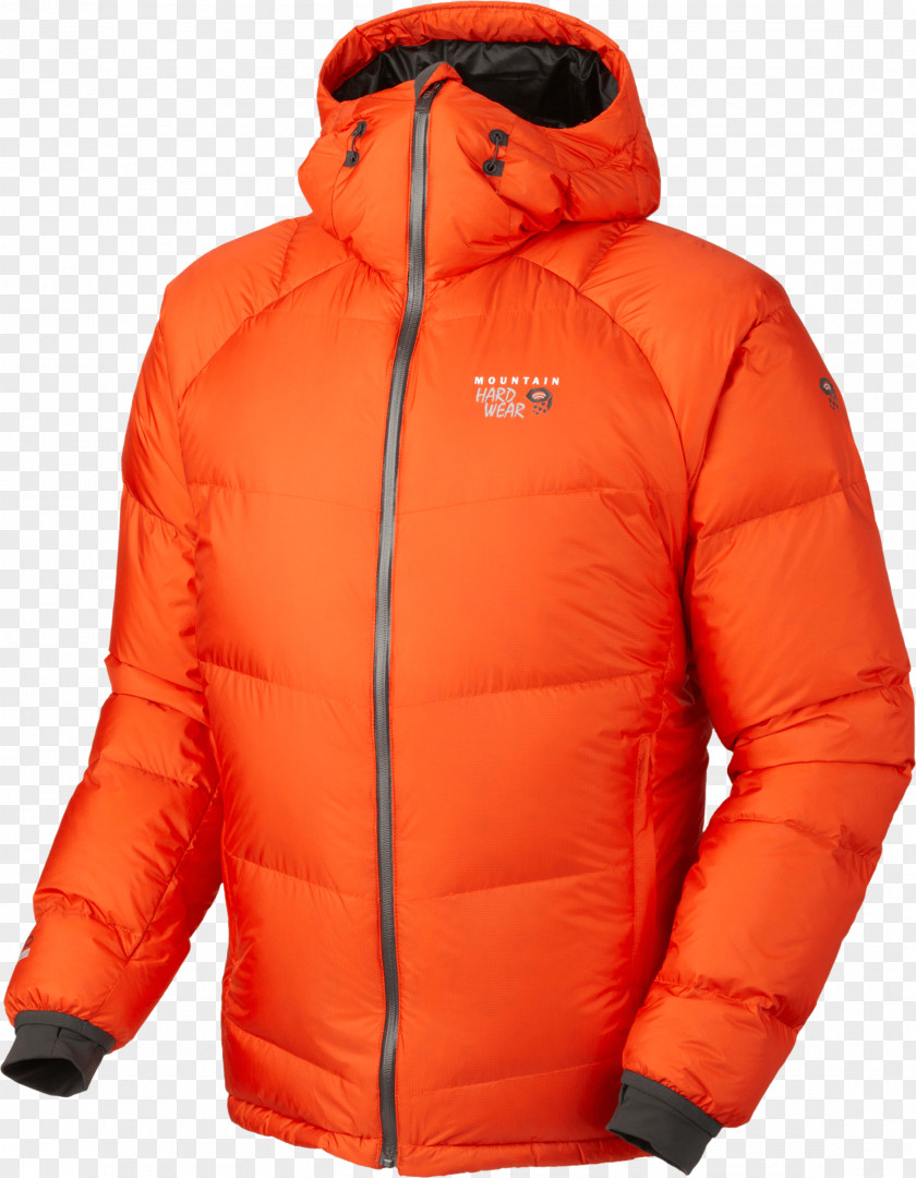 Orange Jacket Image Mountain Hardwear Hoodie Down Feather PNG
