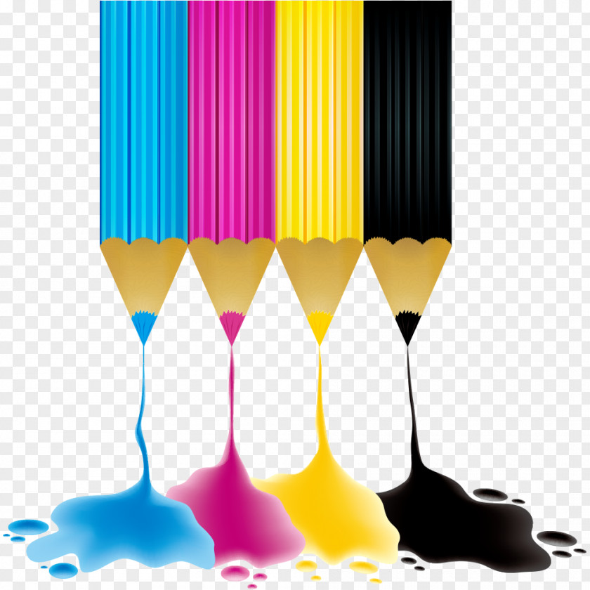 Pencil CMYK Color Model Illustration PNG