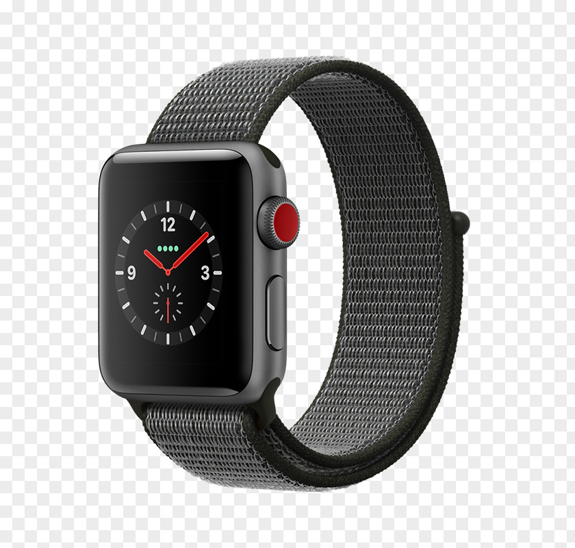 42mmGPSSpace Gray Aluminum CaseAnthracite/Black Nike Sport Band Apple 38mm Loop Smartwatch Replacement For WatchDevice Watch Series 3 Nike+ PNG