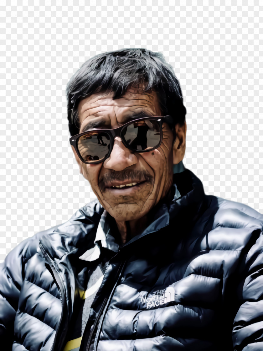 Black Hair Eyewear Old People PNG