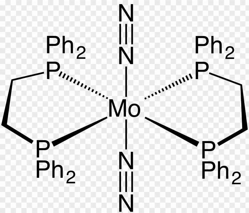 1,2-Bis(diphenylphosphino)ethane Transition Metal Dinitrogen Complex Ligand Coordination PNG