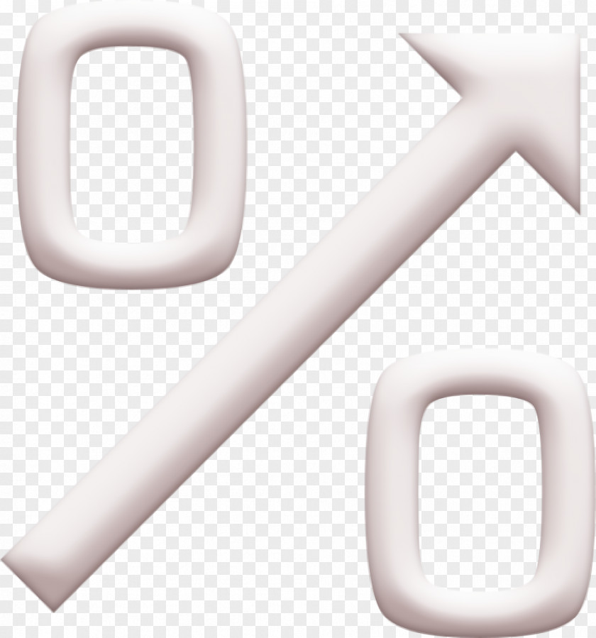 Business Icon Economy Percentage Symbol With Up Arrow PNG