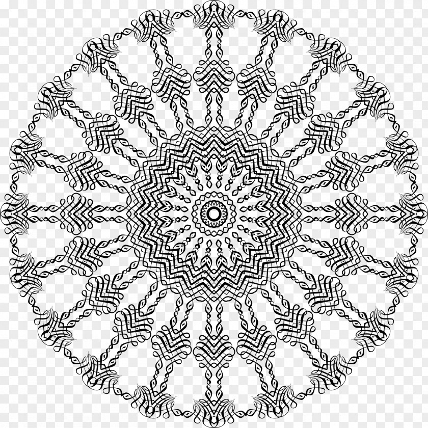 Hollow Mandala Line Art Drawing Clip PNG