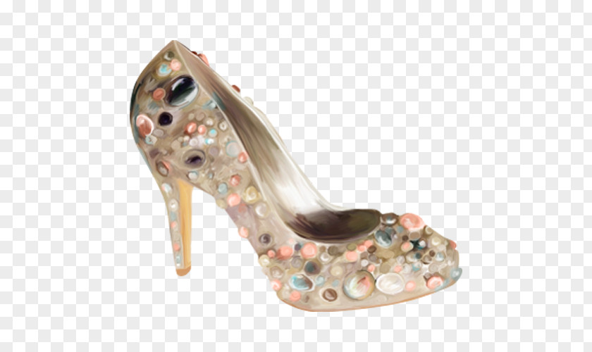 Diamond High Heels Cinderella High-heeled Footwear Shoe Sandal PNG
