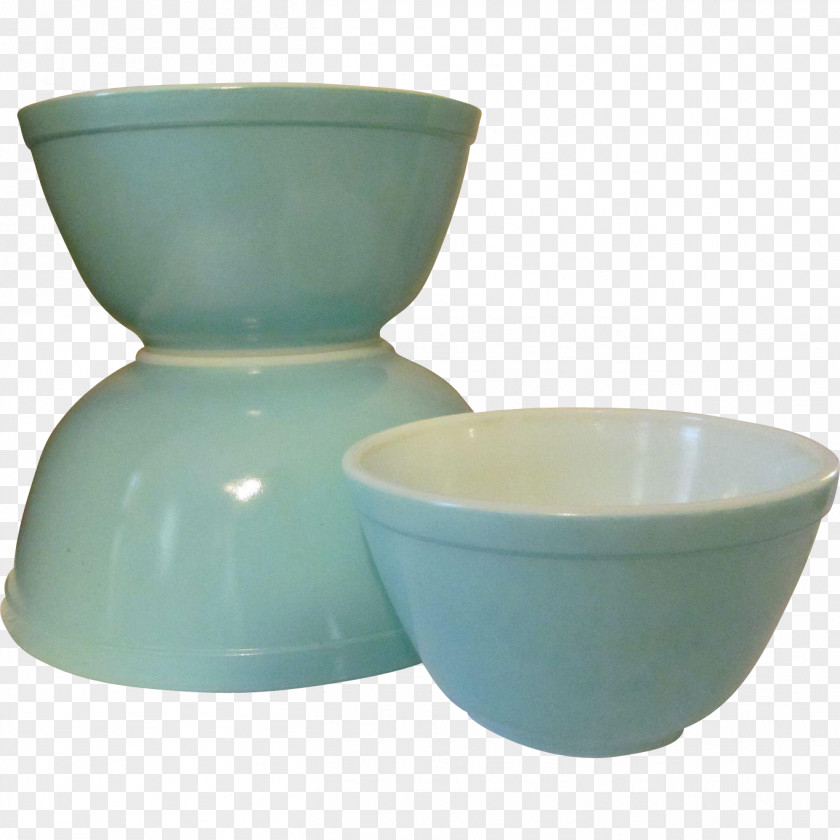 Glass Pyrex Turquoise Bowl Blue Ceramic PNG