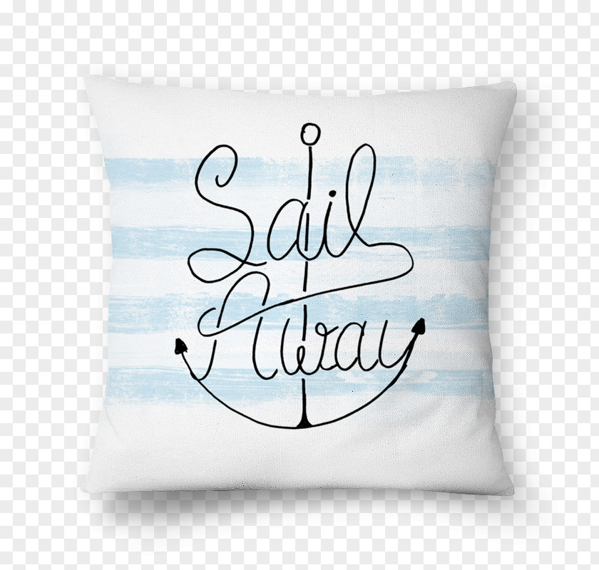 Hand-painted Sailing Throw Pillows Cushion Textile Font PNG