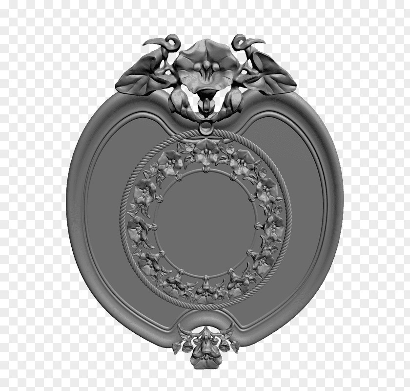 Watch Mirror Silver Background PNG