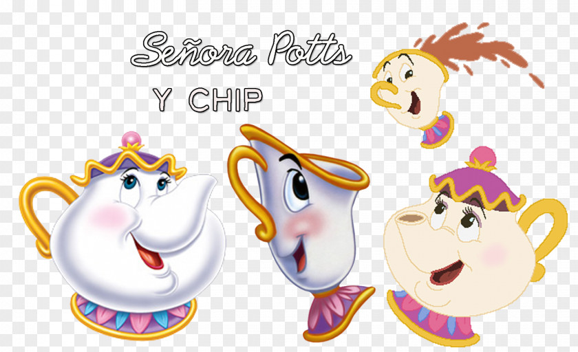 Animation Beast Belle Mrs. Potts Cogsworth PNG