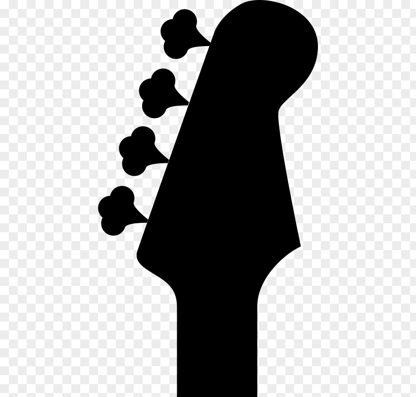 Bass Guitar Headstock Double PNG