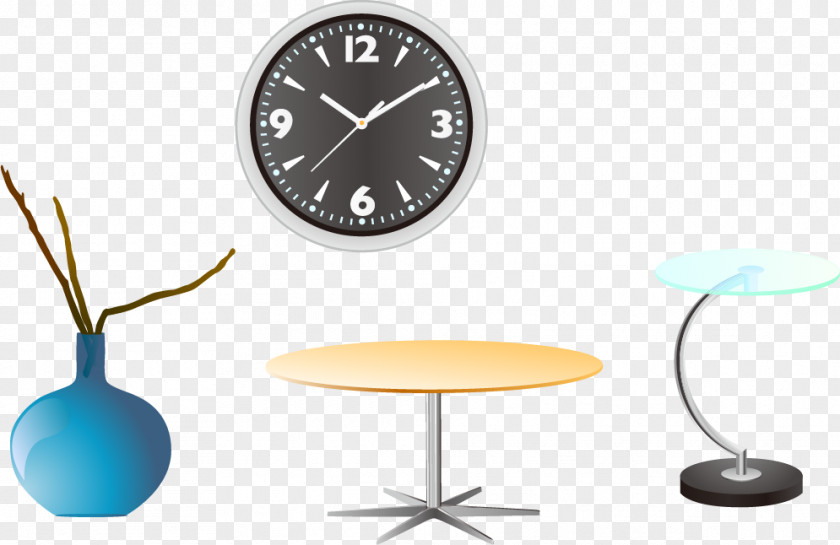 Vector Clock Decorations Furniture Table PNG