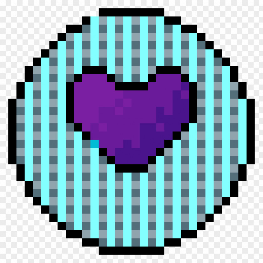 Magenta Heart Pacman Pixel Art PNG