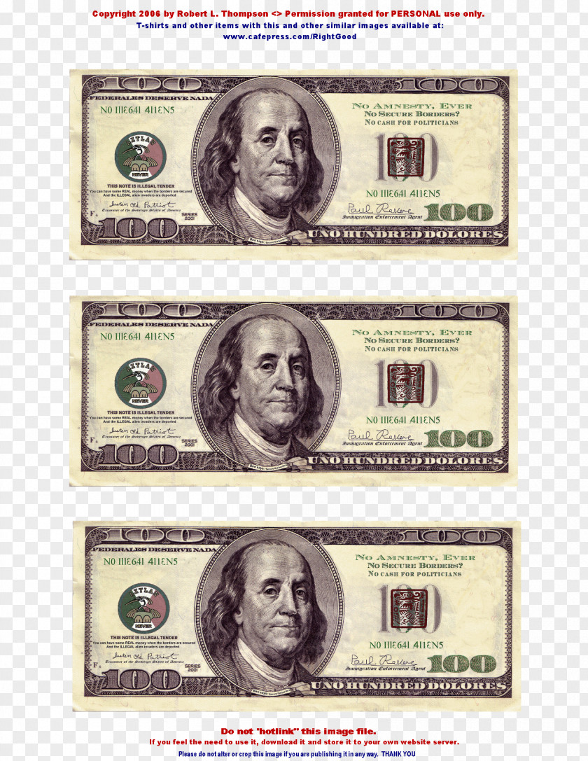United States One Hundred-dollar Bill Dollar One-dollar Banknote PNG