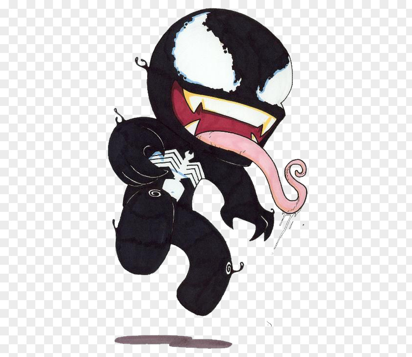 Big Tongue Devil Spider-Man Eddie Brock Venom Fan Art PNG