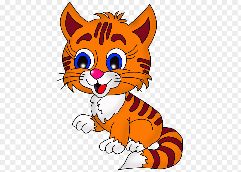Ginger Kitten Tabby Cat Clip Art PNG