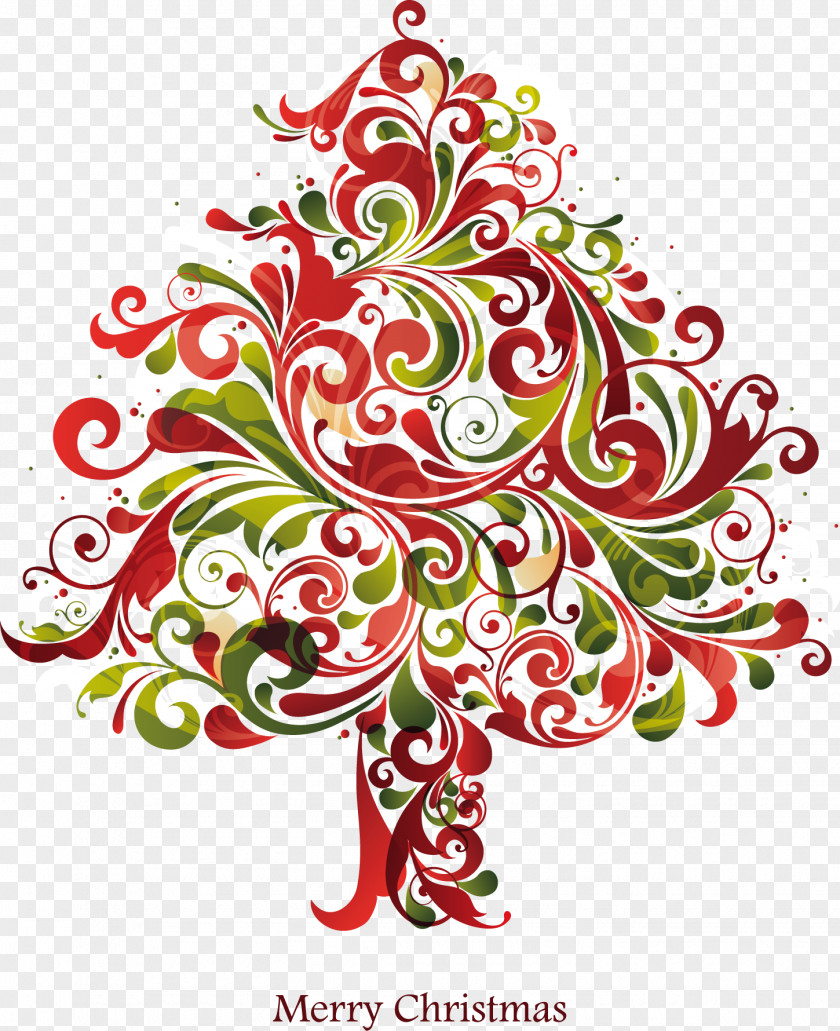 Irregular Elements Christmas Tree PNG