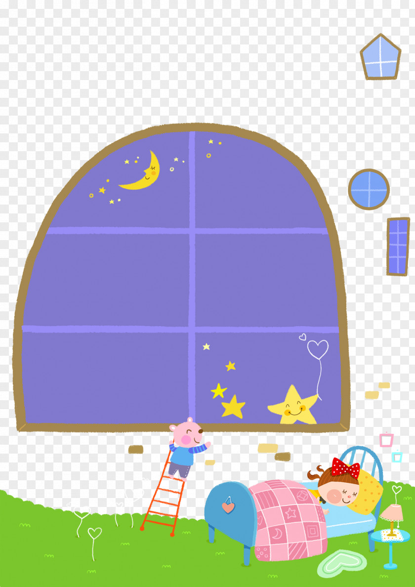 Night Sky Illustration Sleep Cartoon Download Child PNG