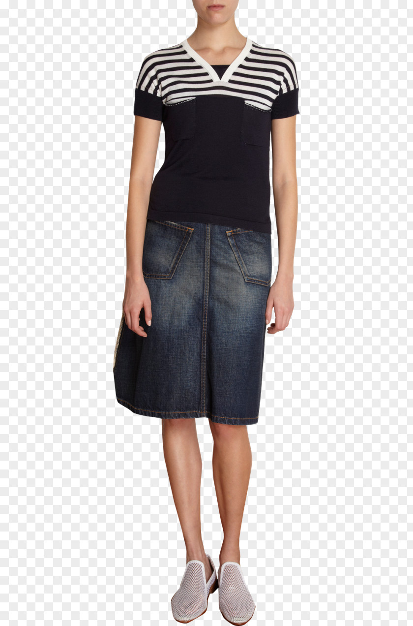 Rich People Jeans Sleeve Sheath Dress Skirt PNG