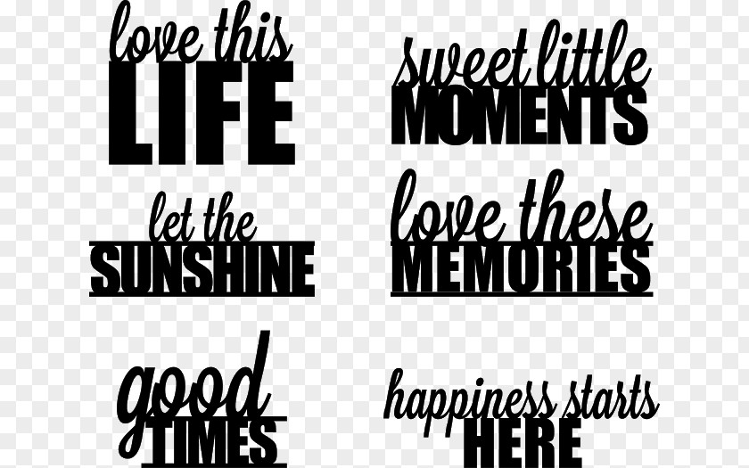 Silhouette Text Typeface PNG