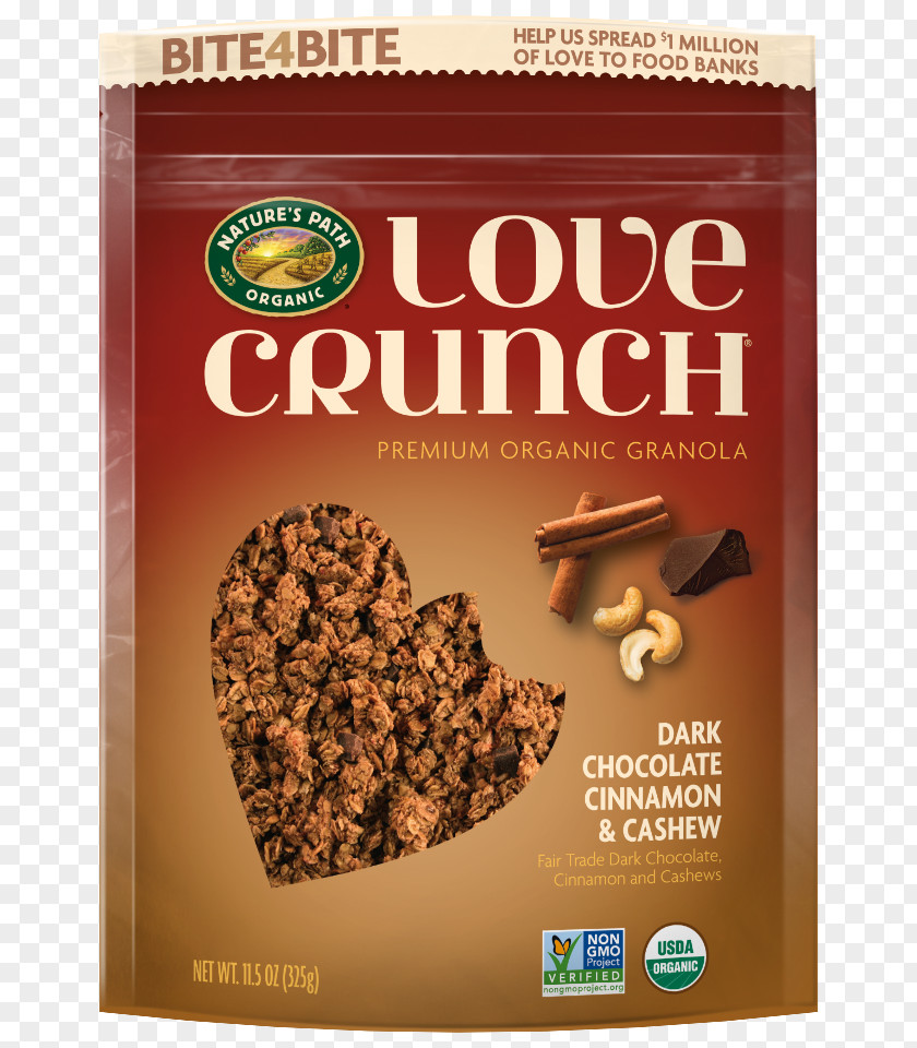 Cashew And Choco Breakfast Cereal Organic Food Nature's Path Nestlé Crunch Quaker Instant Oatmeal PNG