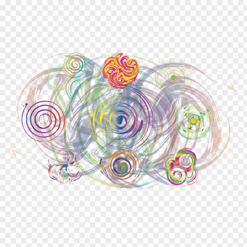 Creative Decorative Pattern Spiral Circle PNG