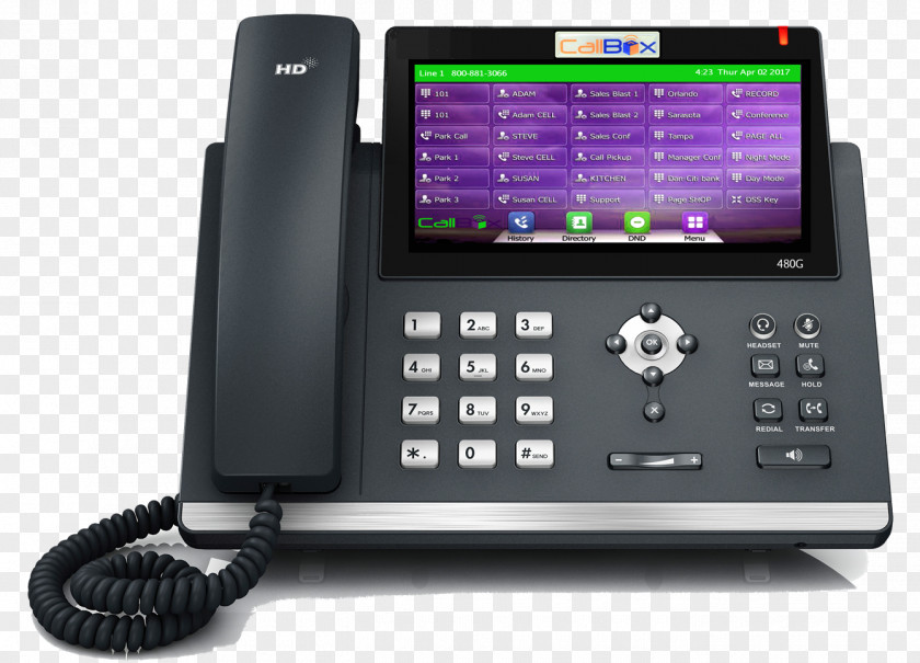 Telephone Fixe VoIP Phone Voice Over IP Session Initiation Protocol Yealink SIP-T48G PNG