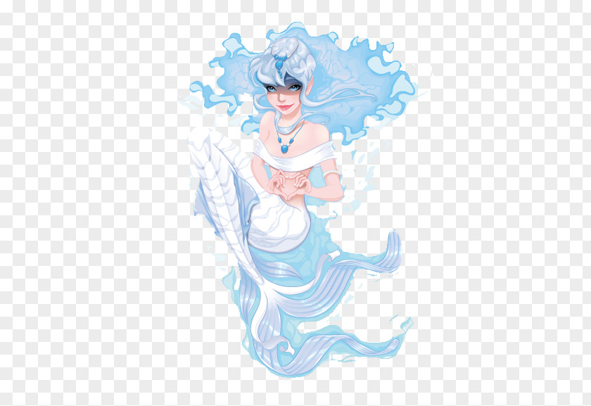 Blue Mermaid Vector Euclidean PNG