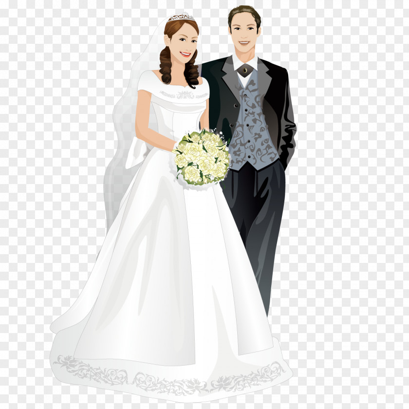 Cute Couple Marriage Bride Wedding Picture Frame PNG