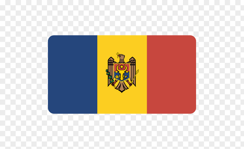 Moldova Brand Yellow Label Flag PNG