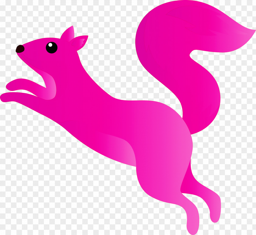 Pink Squirrel Magenta Tail Animal Figure PNG