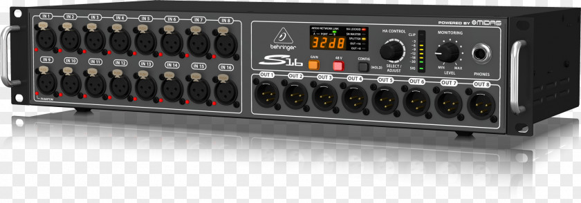 BEHRINGER S16 Stage Box Audio Mixers X32 PNG