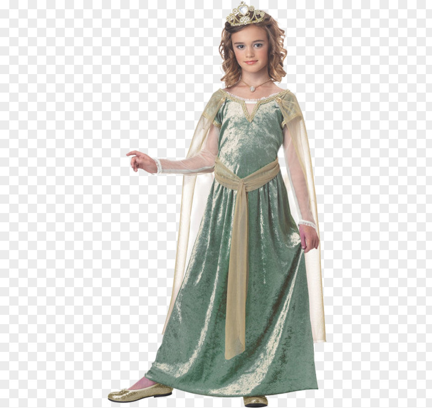 Medieval Princess Guinevere King Arthur Costume Child Queen Consort PNG