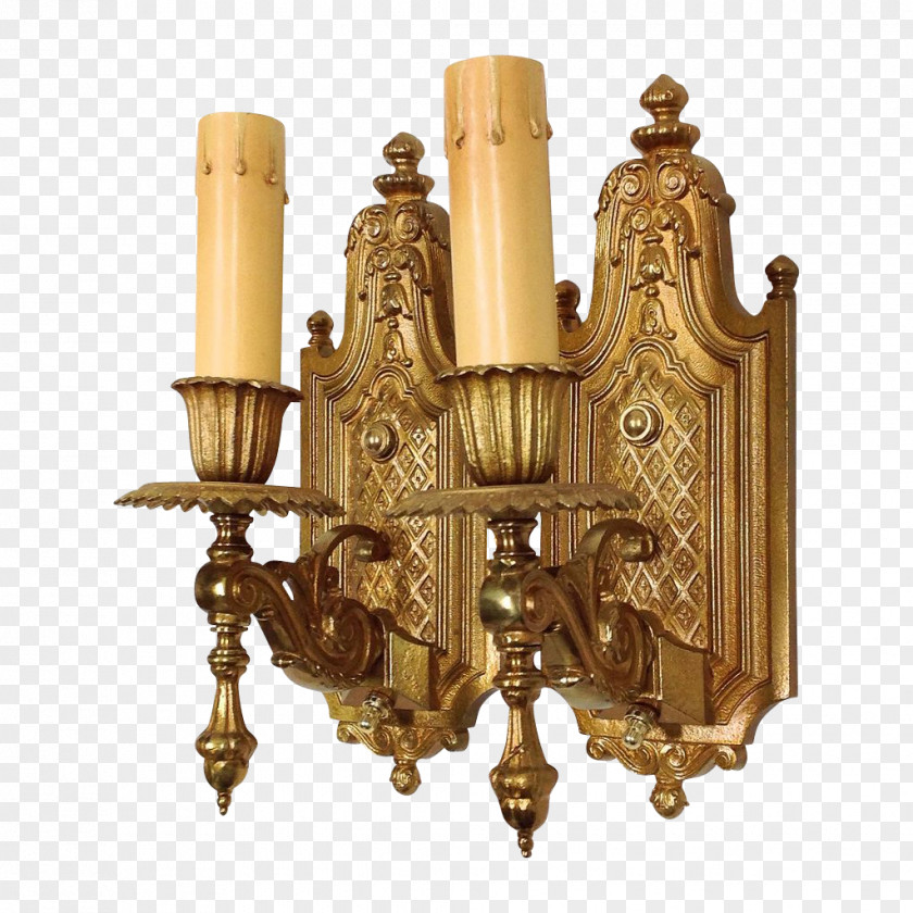 Chandelier Sconce Ruby Lane Candle Light Fixture PNG