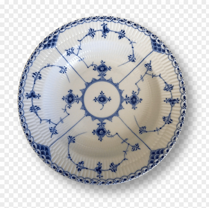 Ceramic Tableware Royal Copenhagen Plate Blue Fluted Mega PNG