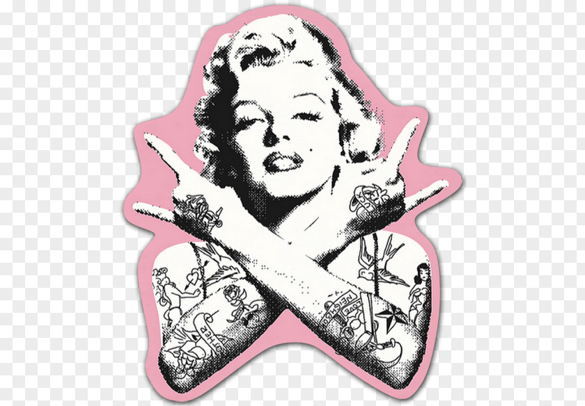 Marilyn Monroe Heavy Metal Sticker Wall Decal PNG