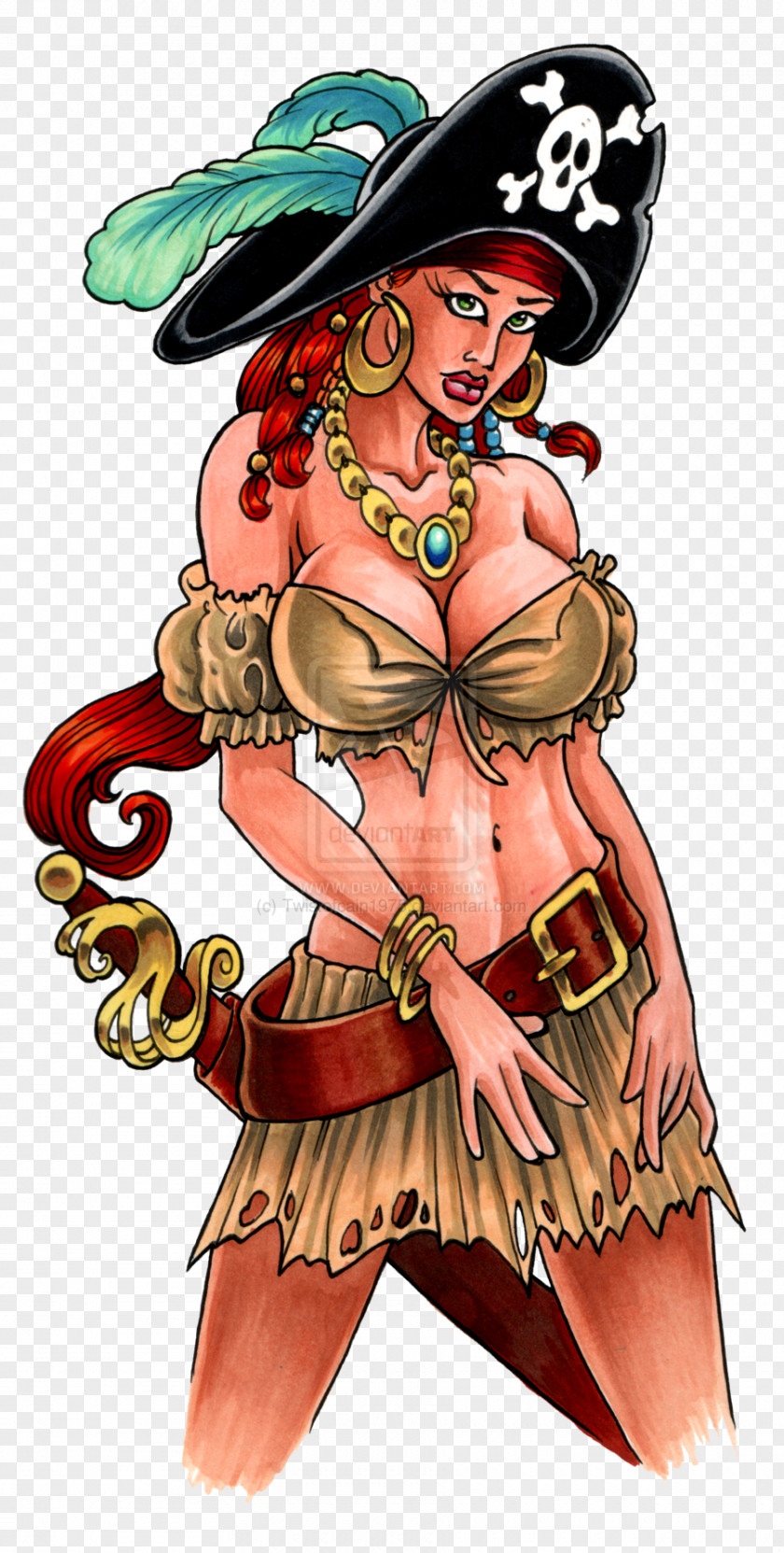 Pirate Parrot Artist Piracy Woman PNG
