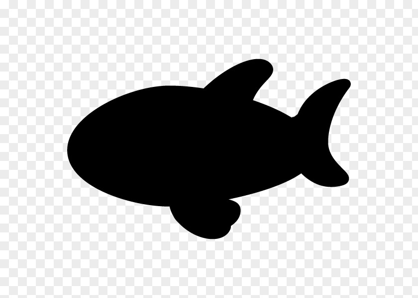 Shark Silhouette Black And White Clip Art PNG