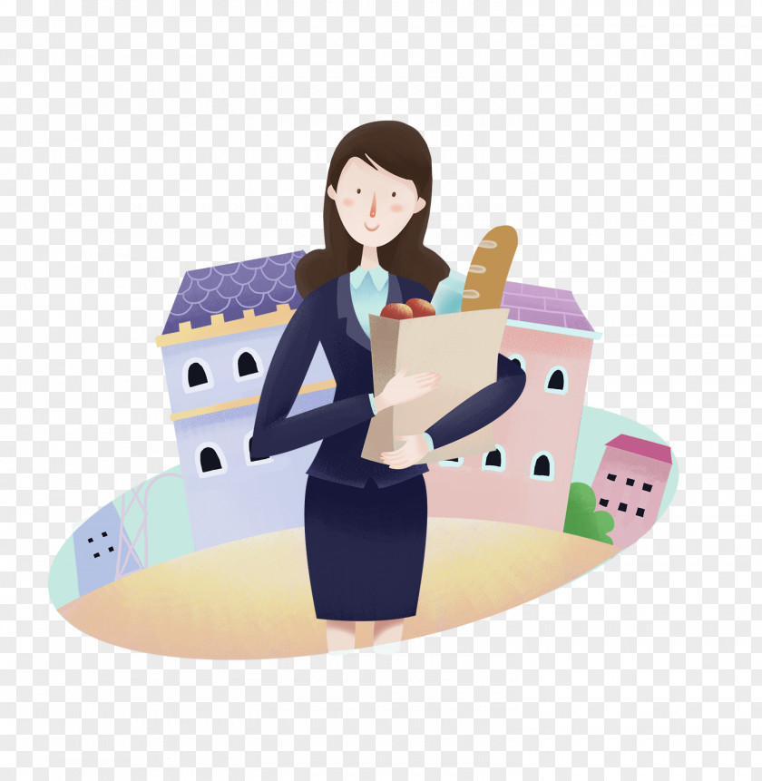 Business Women Cartoon Commerce White-collar Worker Woman PNG