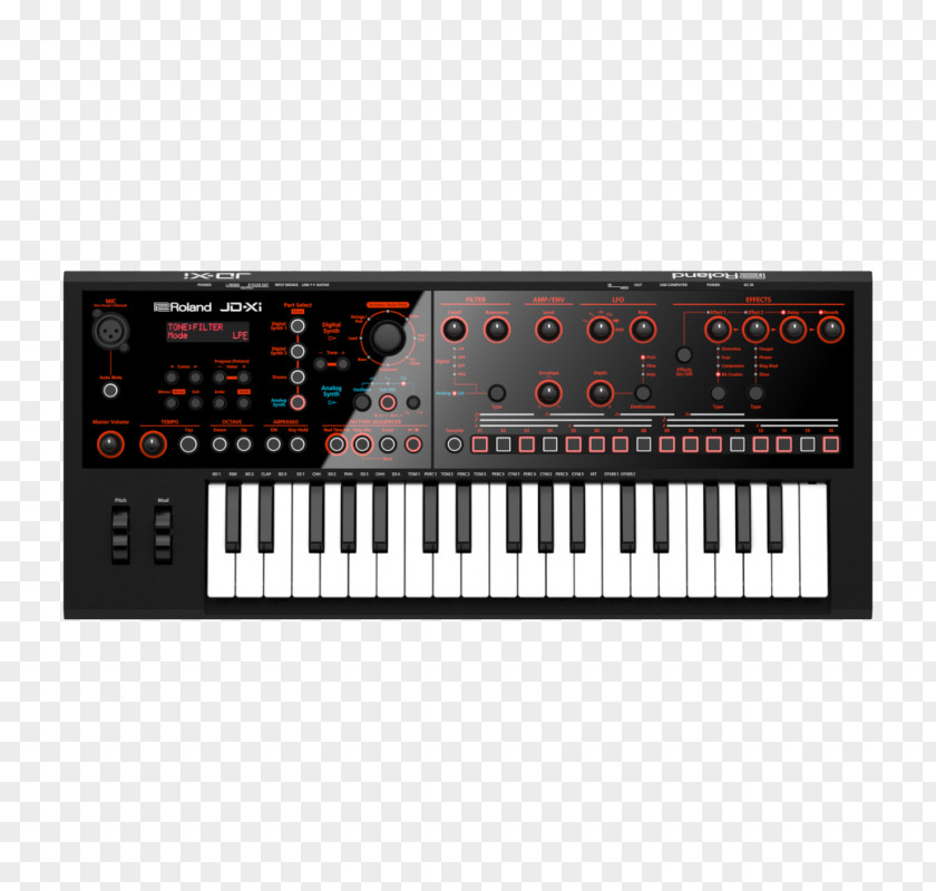 Key Roland JD-800 JD-XA Sound Synthesizers Analog Synthesizer Juno-DS 88 PNG