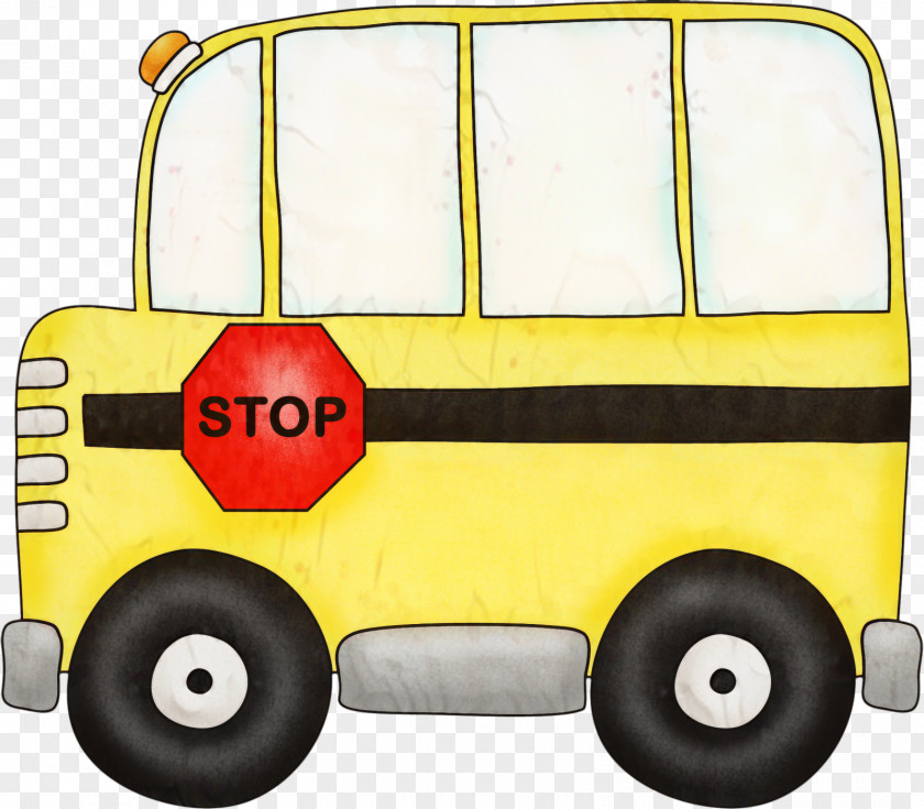 Rolling Car School Bus Cartoon PNG