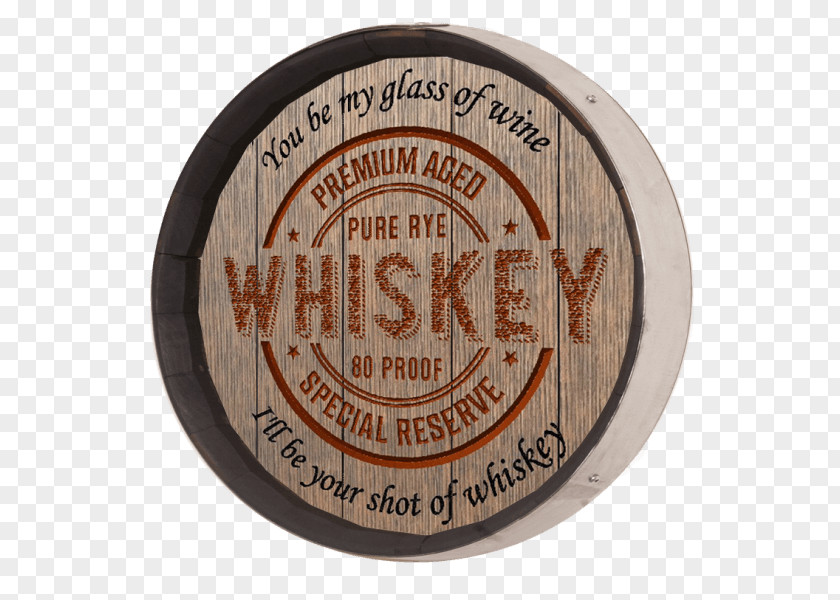 Whiskey Barrel Smoker Single Wine Label PNG