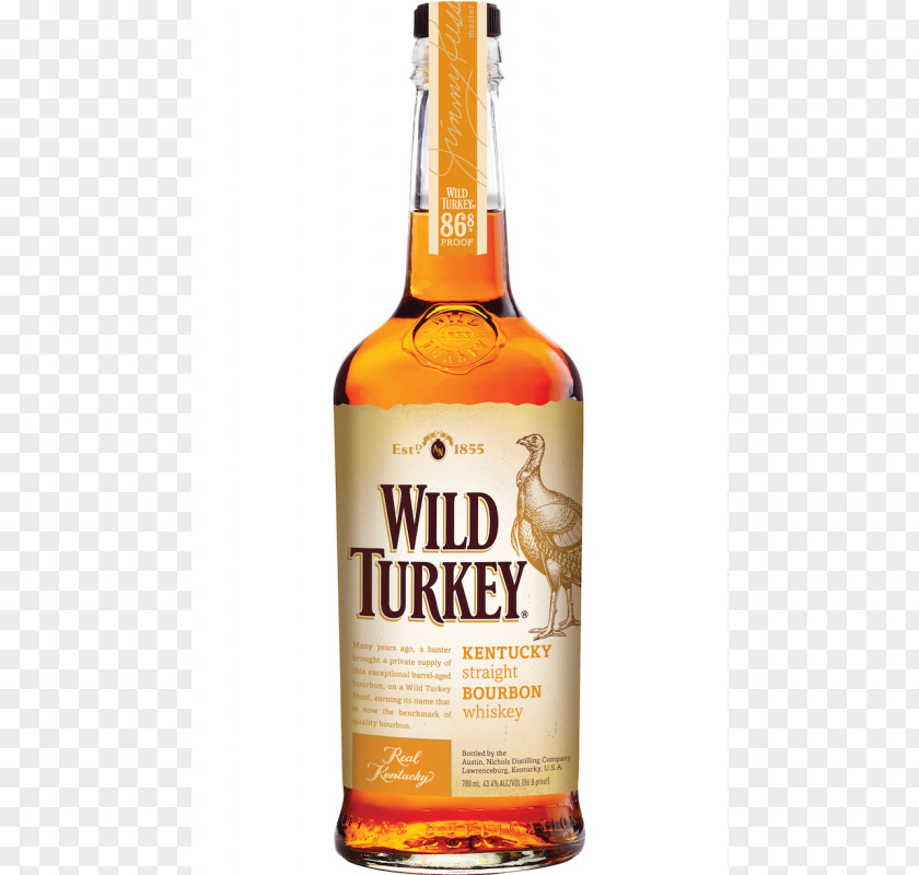 Drink Wild Turkey Bourbon Whiskey Rye Distilled Beverage PNG