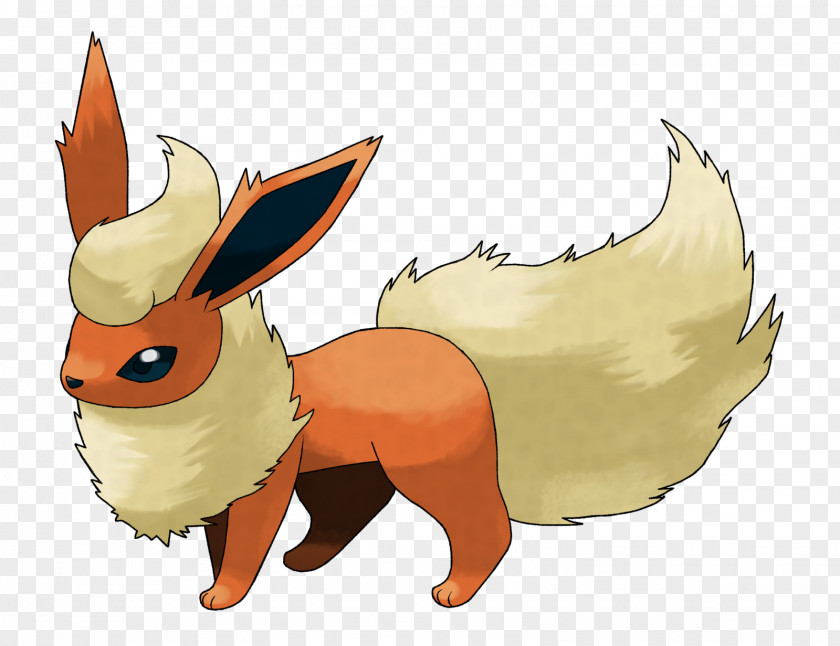 Flareon Pokemon Eevee Domestic Rabbit Hare Dog Clip Art Illustration PNG