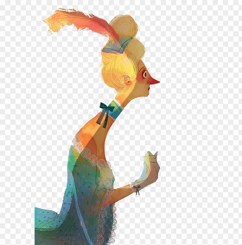 Old Woman Work Of Art Painting Illustration PNG