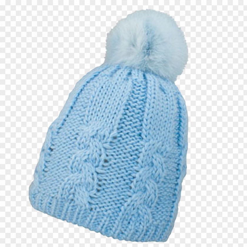 Outdoor Sports Knit Cap Hat Blue Wool PNG