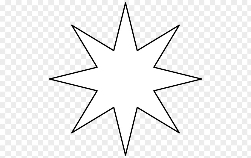 WHITE STARS Compass Rose Drawing Clip Art PNG