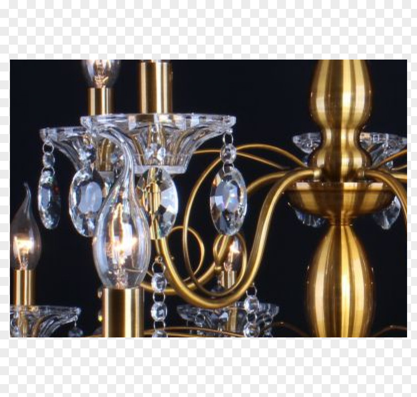 Luster Chandelier Brass Lamp Crystal Gold PNG