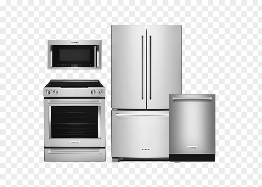 Refrigerator Home Appliance KitchenAid Cooking Ranges Stainless Steel PNG