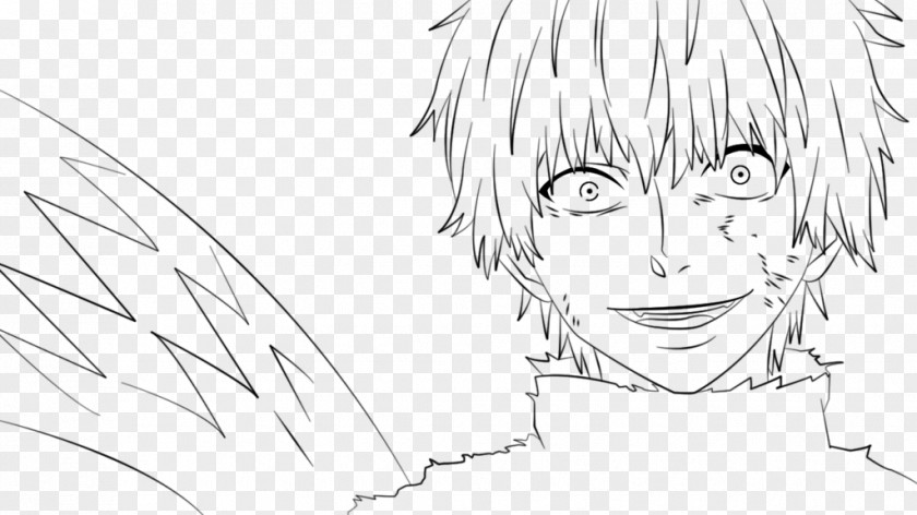 Tokyo Ghoul Line Art Drawing Sketch PNG