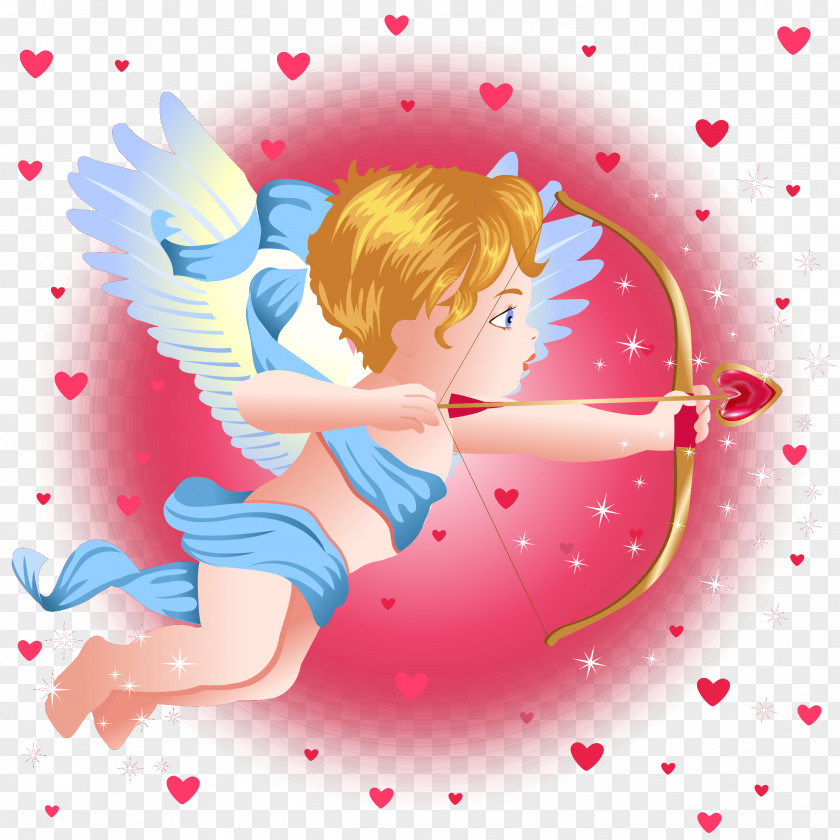 Cupid Heart Illustration PNG