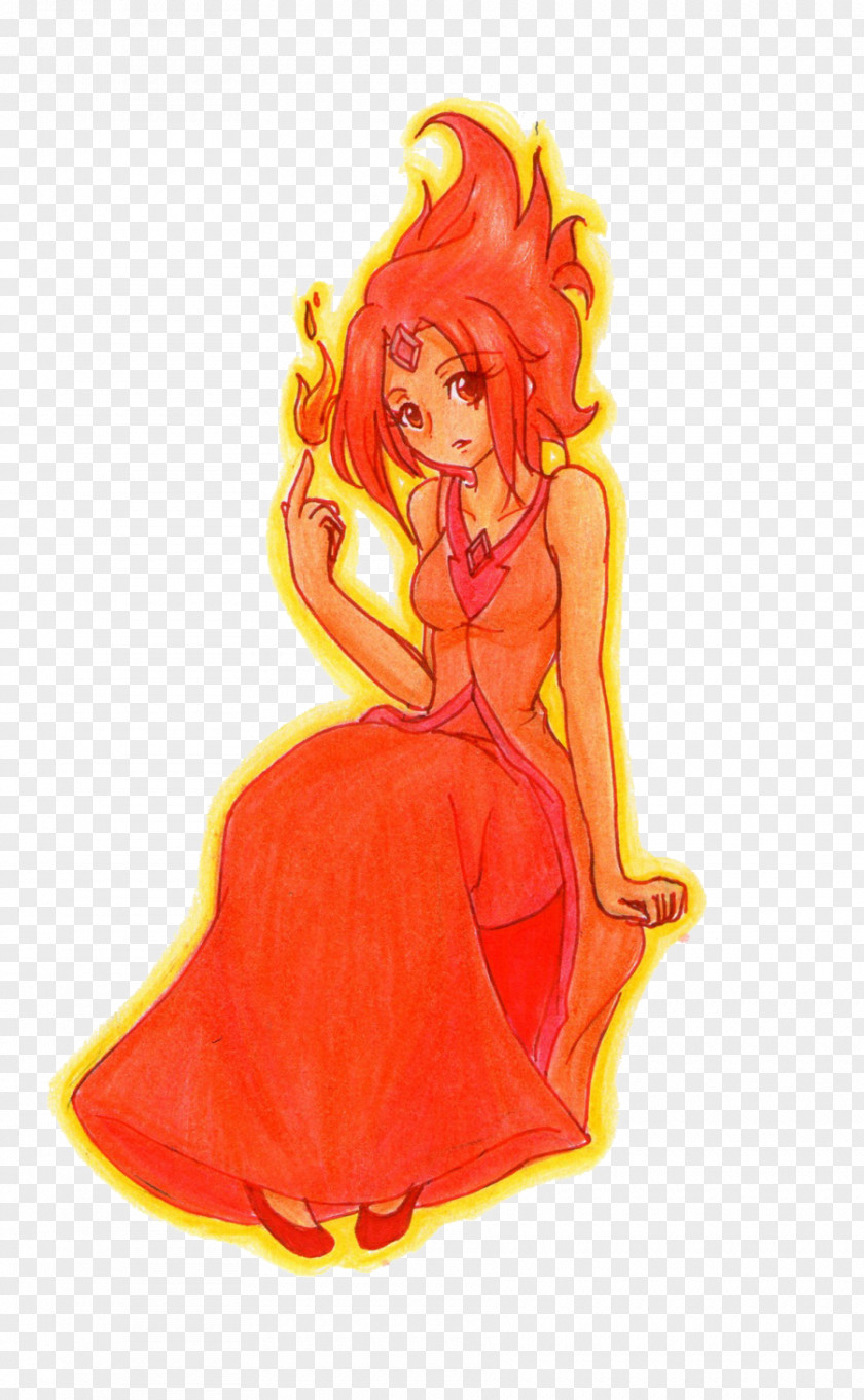 Finn The Human Marceline Vampire Queen Flame Princess Fan Art Drawing PNG